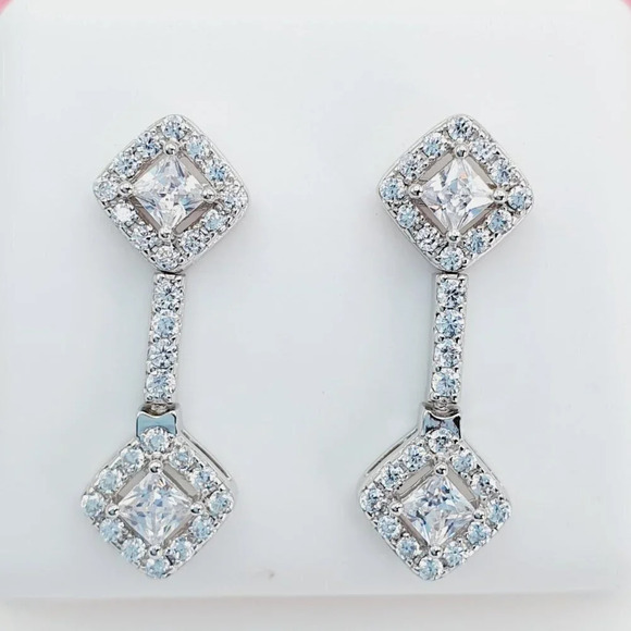 "925 Sterling Silver Cubic Zirconia Earrings, U19254677 - Picture 5 of 11